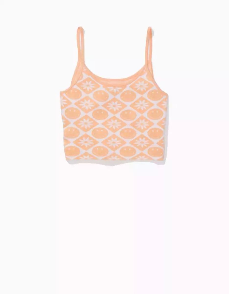 Chandails American Eagle AE Cropped Tank Top Corail Femme | COI-40654480